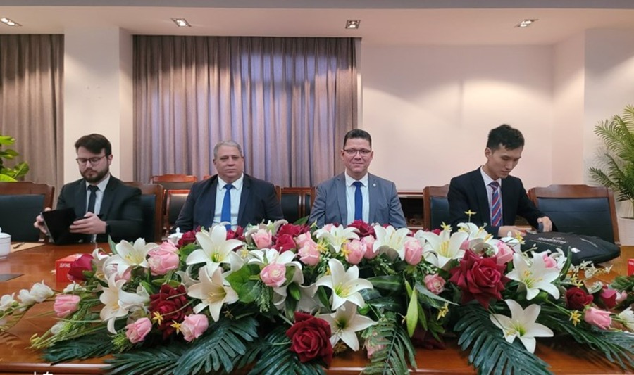 Governador Marcos Rocha de Rondônia é recebido na China por representantes da Câmara de Comércio e Industria Brasil – China